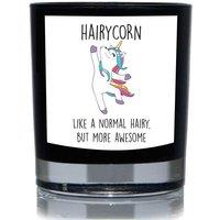 60 SECOND MAKEOVER Hairycorn, Like A Normal Hairy But More Awesome Unicorn Funny 20cl Candle in Black