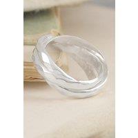 Otis Jaxon London Women's Sterling Silver Unisex Hammered Russian Wedding Ring | Size: W