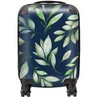 Warren Reed - Designer Watercolor Leaves Suitcase in Green | Size: Large