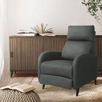 Comfy Living Ltd Fabric Recliner Chair Upholstered in Linen in Dark Grey