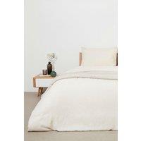 Panda London Panda Bamboo & French Linen Duvet Cover in Beige | Size: Super King