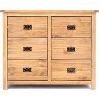 Cabinet Bits Lugo 6 Drawer Chest of Drawers Bras Drop Handle in Light Brown