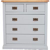 Cabinet Bits Loreo 5 Drawer Chest of Drawers Bras Drop Handle in Light Grey