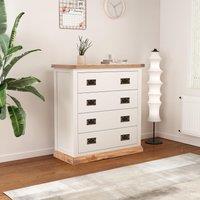Cabinet Bits Tropea 4 Drawer Chest of Drawers Bras Drop Handle in Off-White
