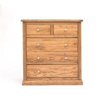 Cabinet Bits Salerno 5 Drawer Chest of Drawers Chrome Knob in Natural