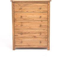 Cabinet Bits Trivento 5 Drawer Chest of Drawers Wood Knob in Natural