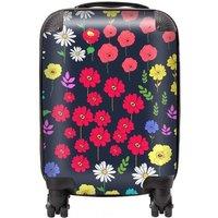 Warren Reed - Designer Multicoloured Flower Pattern Suitcase in Red | Size: Large