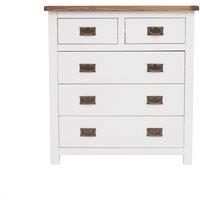 Cabinet Bits Lovere 5 Drawer Chest of Drawers Bras Drop Handle in Off-White