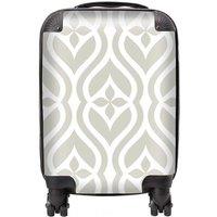 Warren Reed - Designer Abstract Ornament Pattern Suitcase in Grey | Size: Large