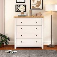 Cabinet Bits Maggiori 4 Drawer Chest of Drawers Brass Knob in Off-White