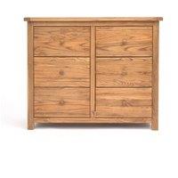 Cabinet Bits Trivento 6 Drawer Chest of Drawers Wood Knob in Natural