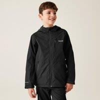 Regatta Calderdale III Hooded Waterproof Jacket in Jet Black | Size: 5-6 Years