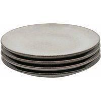 Cooks Professional Set of 4 Nordic Stoneware Side Plates with Reactive Glaze - 2 Colours in Grey