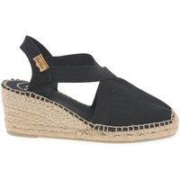 Toni Pons Women's 'Ter' Wedge Heeled Espadrilles in Black | Size: 7