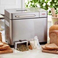 Cooks Professional Digital Bread Maker Machine with Fruit & Seed Dispenser, 19 Programmes, Delay & Keep Warm Function - Silver
