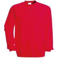 Kariban Men's Plain Crew Neck Sweatshirt in Red | Size: Medium