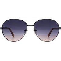 Guess Men's Aviator Shiny Light Nickeltin Blue Gradient GU5213 in Silver