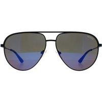 Guess Men's Aviator Black Blue Mirrored GF5083
