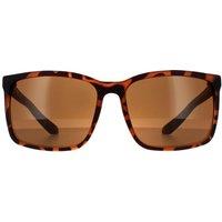 Dragon Men's Square Matte Tortoise Bronze Sunglasses in Brown