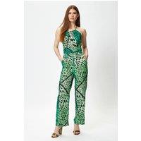 Green Animal Print Jumpsuit