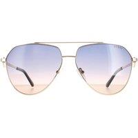 Guess Women's Aviator Gold Blue Gradient GF6140
