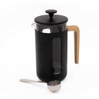 La Cafetiere 2pc Cafetire Set with Pisa 8-Cup Black Cafetire & Stainless Steel Coffee Measuring Scoop