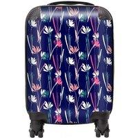 Warren Reed - Designer Hand Drawn Wild Flowers Suitcase in Blue | Size: Mini Cabin