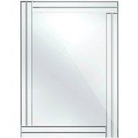 Orsina Bevelled Edge Mirror with Double Line Frame in Silver