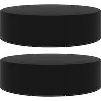 Berkfield Home Garden Furniture Covers 2 pcs 10 Eyelets 205x90 cm in Black