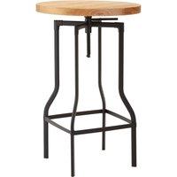 Orsina Industrial Design Ash Veneer Bar Table, Durable Round Bar Table For Livingroom, Functional Wooden Table in Natural