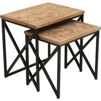 Orsina Stable Set Of Two Side Tables, Stylish Kitchen Side Table For Breakfast, Robust Table For Livingroom in Natural