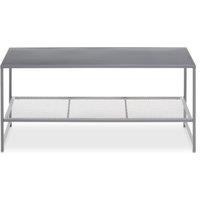 Orsina Convenient Black Metal Coffee Table, Sleek Coffee Table For Livingroom, Industrial Design Decorative Table in Grey