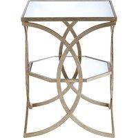 Orsina Elegant Cross Design Side Table, Sturdy Small Table For Livingroom, Durable Bed Side Table For Bedroom in Silver