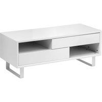 Orsina Gloss Finish Black High Gloss Coffee Table, Contemporary Table For Livingroom, Functional Decorative Table in White