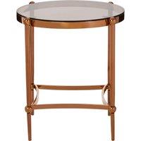 Orsina Elegant Side Table, Durable Side Table By Couch For Livingroom, Stainless Steel Small Lounge Table in Brown