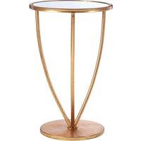 Orsina Elegant Mirror Top & Gold Frame Side Table, Sturdy Side Table By Couch, Versatile Small Lounge Table