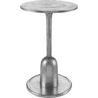 Orsina Durable Side Table With Silver Finish, Handcrafted Small Table For Lounge, Versatile Side Table For Bedroom