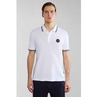 Napapijri Men's E-macas Polo Ss Bright White | Size: Medium