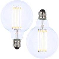 BHS Lighting Pack of 2 6W E27 Edison Screw Globe Bulb in Clear