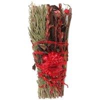 Something Different Yerba Santa Sage Plant Rosemary Smudge Stick Wand in Dark Red