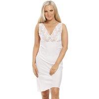 Camille Women's Classic Lace Chemise Full Slip in White | Size: 24