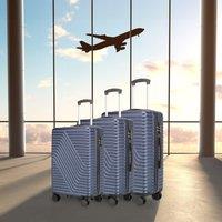 Neo 3 Piece Hard Shell Luggage Suitcase Set ABS Expandable Handle Inbuilt Lock