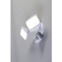 BHS Lighting Twin Wilson Outdoor Flood Light with Sensor in White