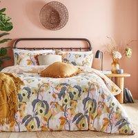 Furn Huerta Tropical Flora Duvet Cover Set in Pale Orange | Size: Double