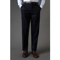 Burton Men's Navy Tailored Fit Smart Trousers | Size: 32R