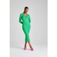 Urban Bliss Women's Green Twist Polo Dress | Size: 10