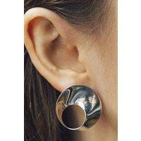 Otis Jaxon London Women's Open Circle Wave Sterling Silver Earrings