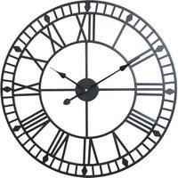 Melody Maison Black Metal Skeleton Clock 60cm X 60cm | Size: 60 cm X 60 cm