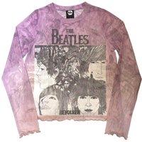 The Beatles Women's lver Mesh Long-Sleeved Crop Top in Pink | Size: Small