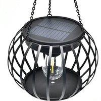 Leaper Solar LED Outdoor Decoration Waterproof Hanging Pumpkin Lamp in Black